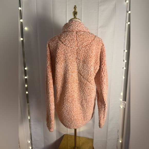 True Grit Orange Teddy Jacket Cozy Sherpa Style - Picture 2 of 7